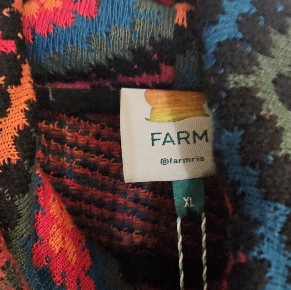 Farm Rio Rauti Beaded Fringe Tassel High Neck Sweater - Picture 5 of 8